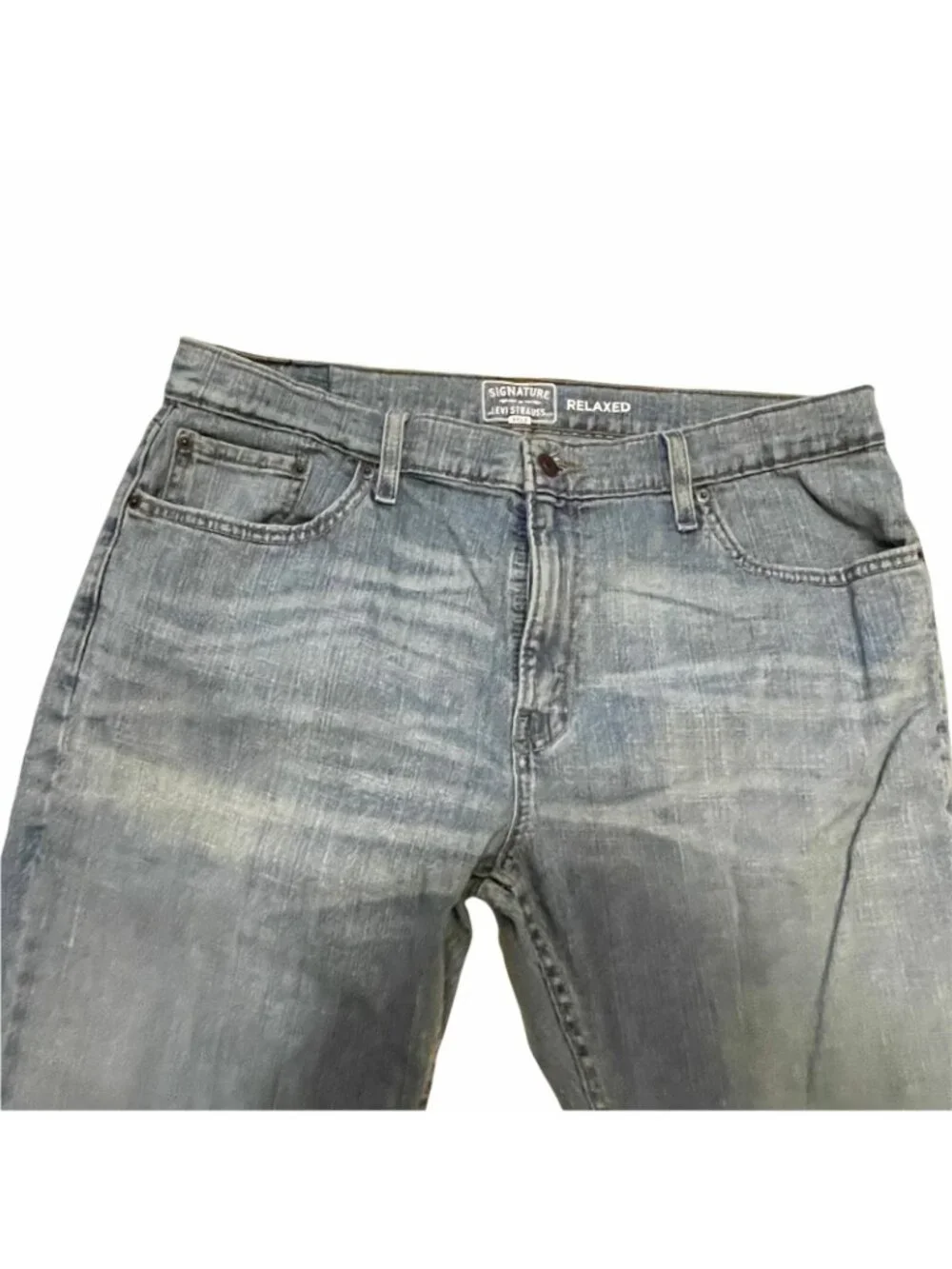 Levi Signature Gold Jeans Men’s 36x30 Relaxed Fit Stretch Stonewashed Denim Y2K
